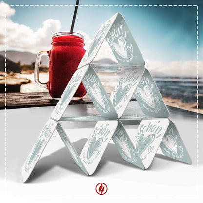 Bierdeckel "Schön, dass du da bist" - 50 Stück