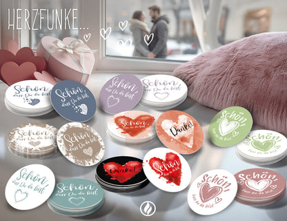 50 Bierdeckel Schön dass du da bist Herzmotiv pink, Hochzeit Feier Deko