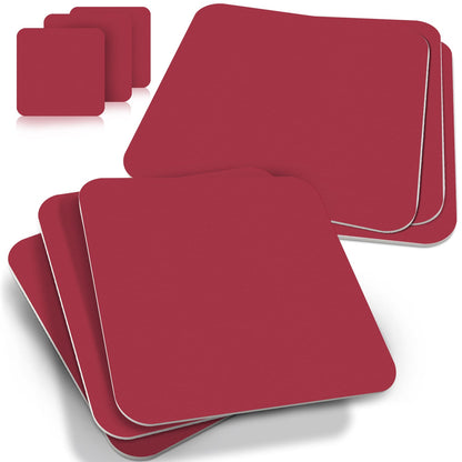 50x Bierdeckel Blanko farbig Beere Rosa Violett - Eckig