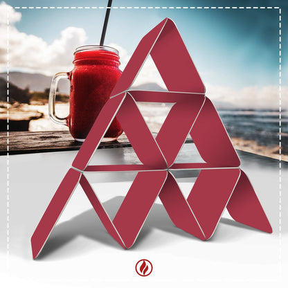 50x Bierdeckel Blanko farbig Beere Rosa Violett - Eckig