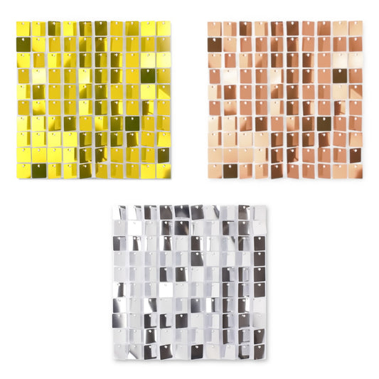 Paillettenwand, Platte 30x30cm Shimmer Wand Sequin Wall Fotohintergrund Hochzeit