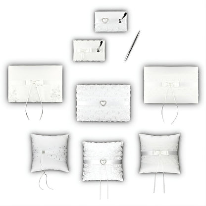 Ringkissen, Gästebuch, Stifthalter, Körbchen, Set Hochzeit