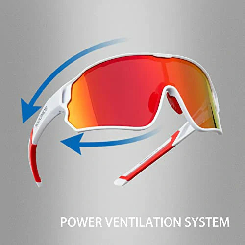 ROCKBROS Fahrradbrille Polarisierte Sportsbrille mit UV-Schutz