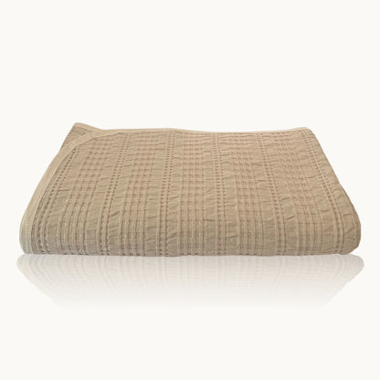 Waffelmuster Baumwolle Piqué Tagesdecke