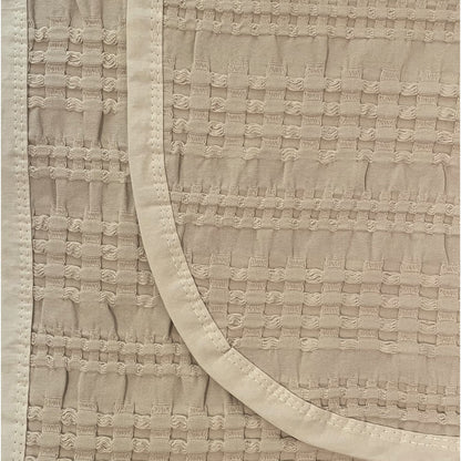 Waffelmuster Baumwolle Piqué Tagesdecke