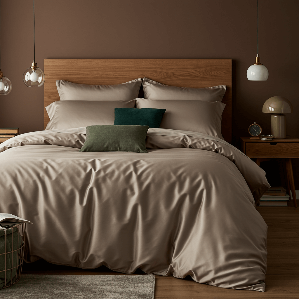 Luxe Baumwolle Satin Bettwäsche