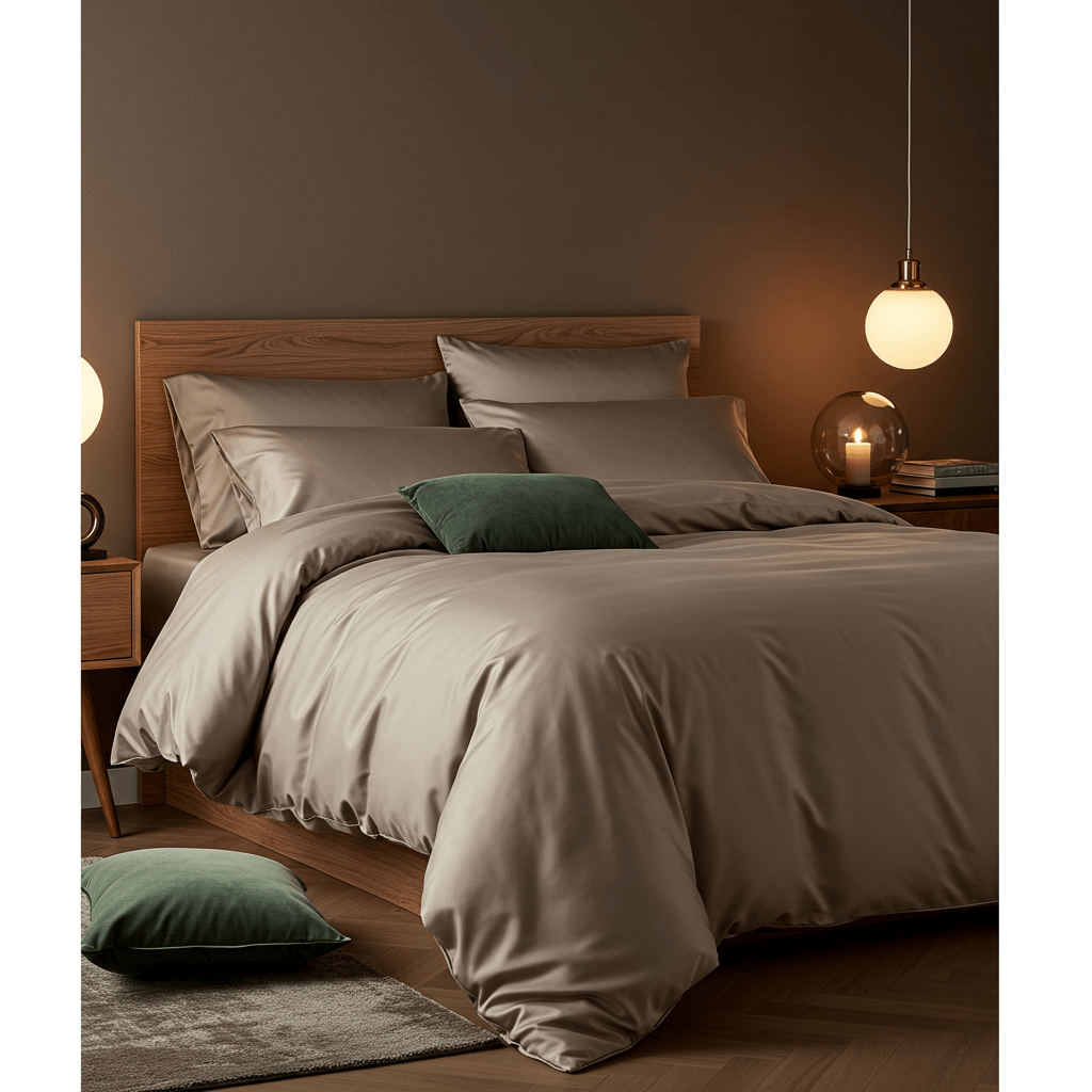 Luxe Baumwolle Satin Bettwäsche