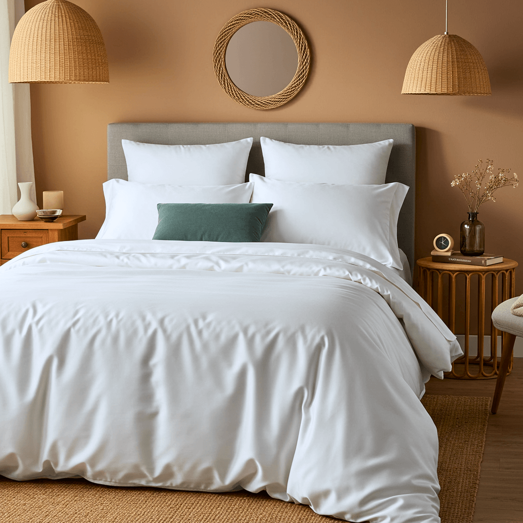 Luxe Baumwolle Satin Bettwäsche