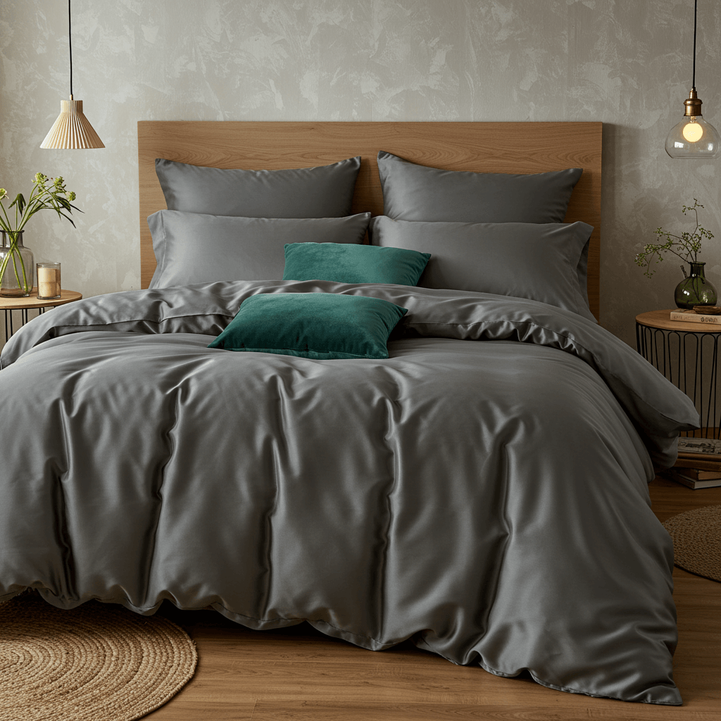Luxe Baumwolle Satin Bettwäsche