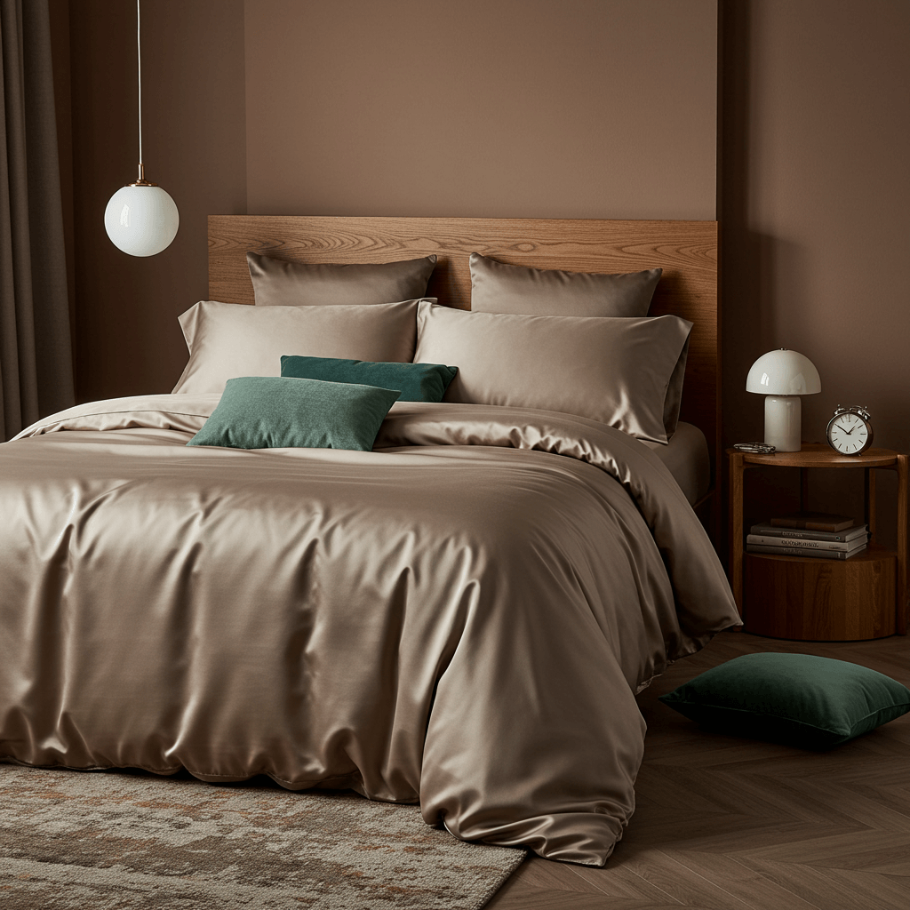 Luxe Baumwolle Satin Spannbettlaken