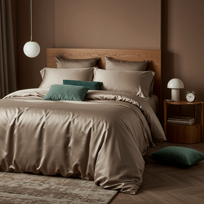 Luxe Baumwolle Satin Bettwäsche