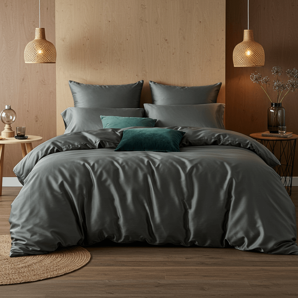 Luxe Baumwolle Satin Bettwäsche