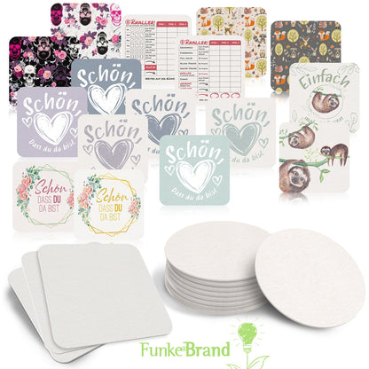 50x Bierdeckel mit Jamaica Flagge