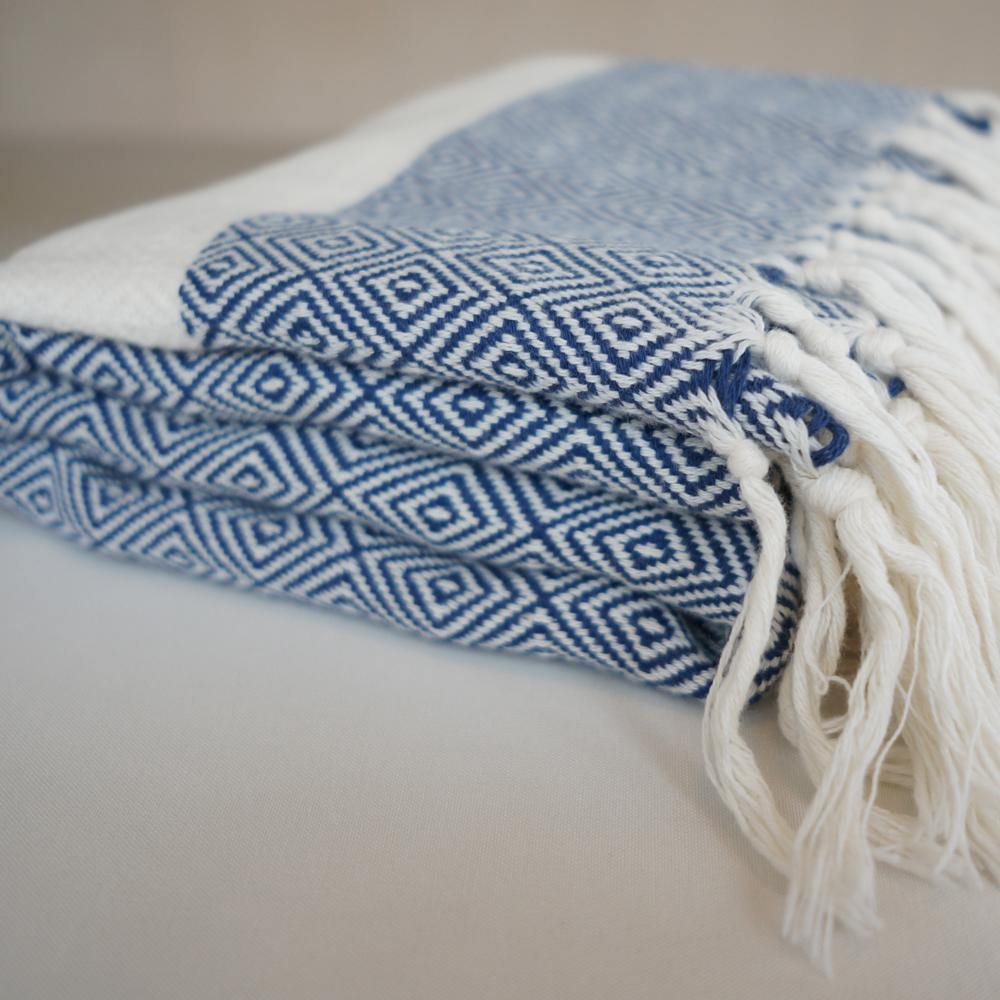 Hamamtuch Charlotte dunkelblau - handgewebt