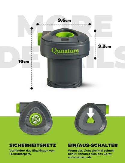 Qunature Elektrische Luftpumpe 2 in 1 Aufblasbar und Ablassen 2000 mAh Wiederaufladbar Akku