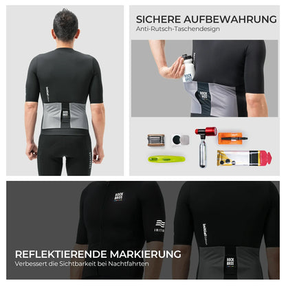 ROAD TO SKY Herren Radtrikot Kurzarm mit Taschen