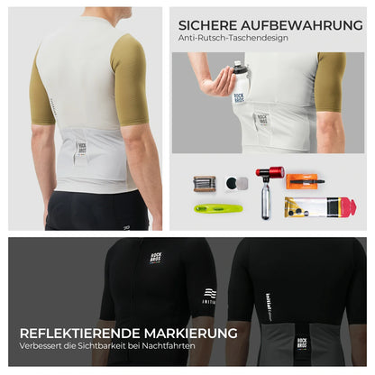 ROAD TO SKY Herren Radtrikot Kurzarm mit Taschen
