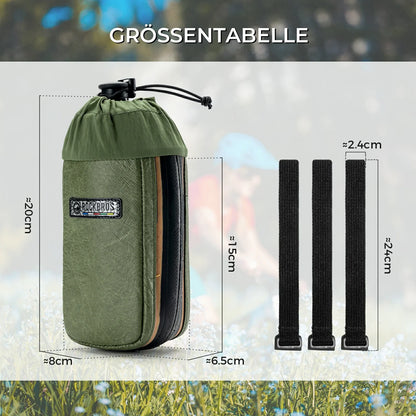 ROAD TO SKY Nachhaltige Fahrrad-Wasserflaschentasche aus recycelten Reifen 0,8L