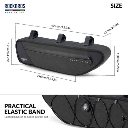 ROAD TO SKY Reflektierende Wasserdichte Fahrrad 2L Dreieckstasche