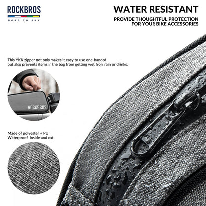ROAD TO SKY Reflektierende Wasserabweisende Fahrrad Oberrohrtasche