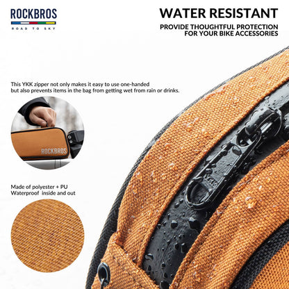 ROAD TO SKY Reflektierende Wasserabweisende Fahrrad Oberrohrtasche