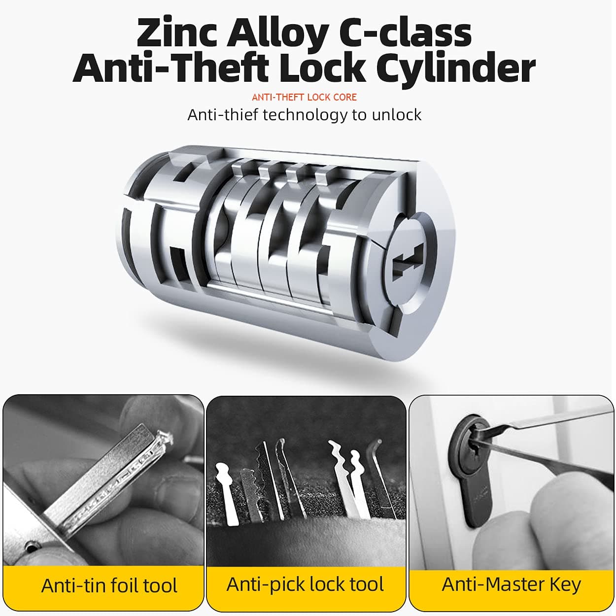 ROCKBROS Fahrrad Bügelschloss für Fahrräder & Motorräder aus legiertem