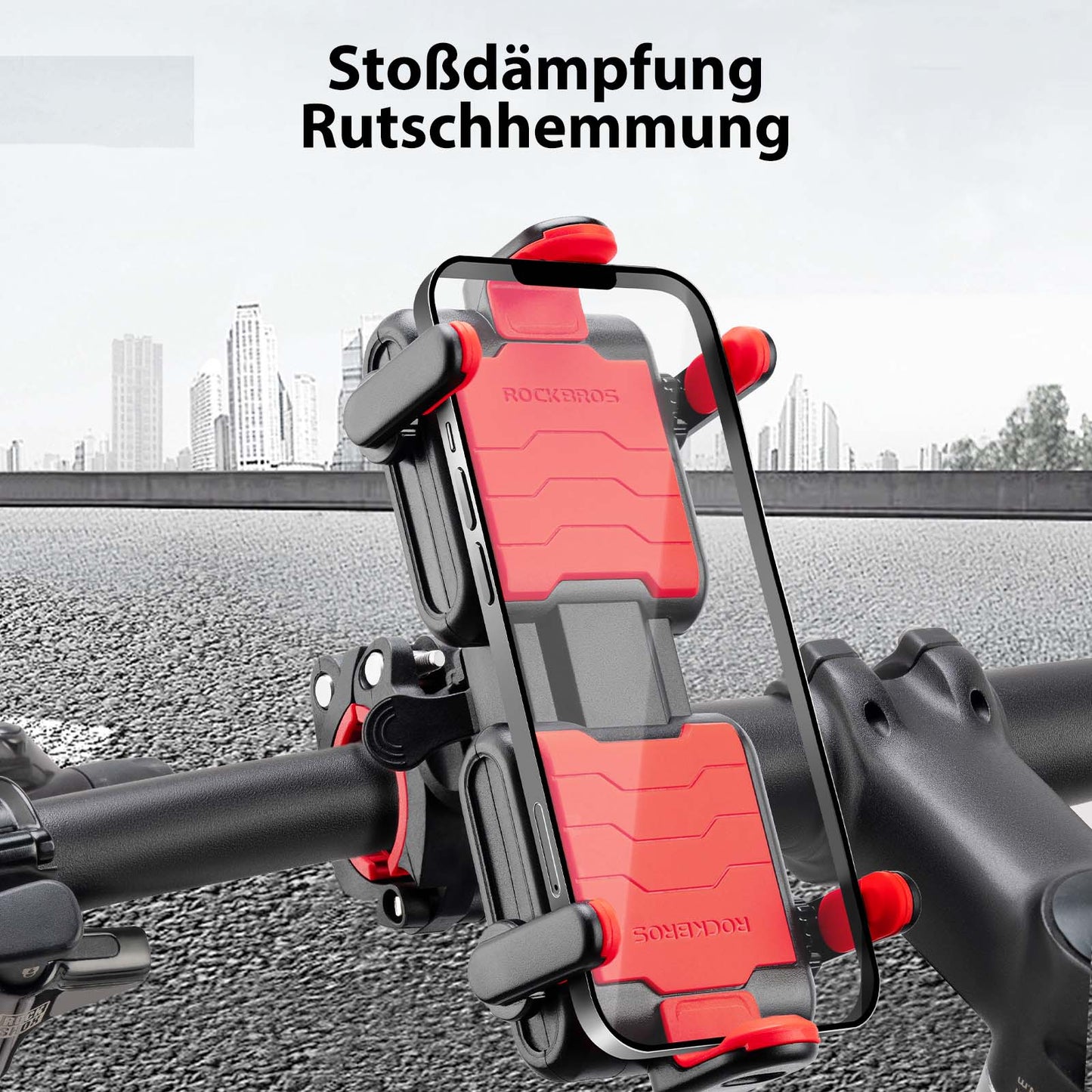 ROCKBROS Fahrrad Handyhalterung 360°Drehbar Motorrad Halterung