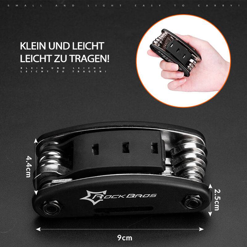 ROCKBROS Fahrrad Multifunktionswerkzeug 16 in 1 Reparatur Werkzeug– Steckschlüssel-Variante