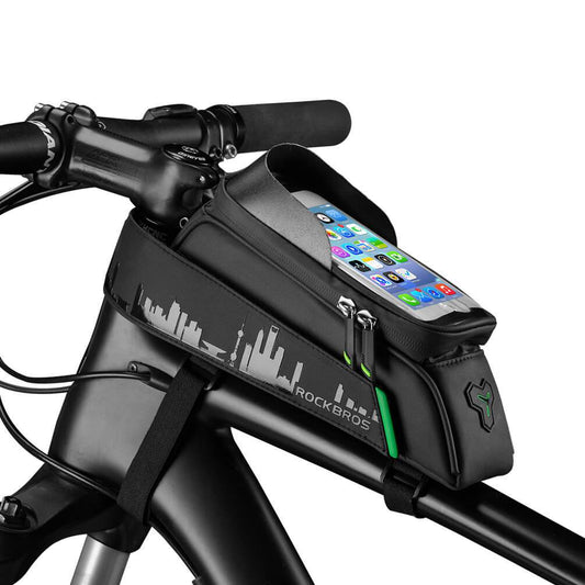 ROCKBROS Fahrrad Oberrohrtasche Wasserdicht Handytasche mit Touchscreen