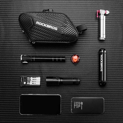 ROCKBROS Fahrrad Satteltasche für MTB/Rennrad/Faltrad Wasserdicht Schwarz