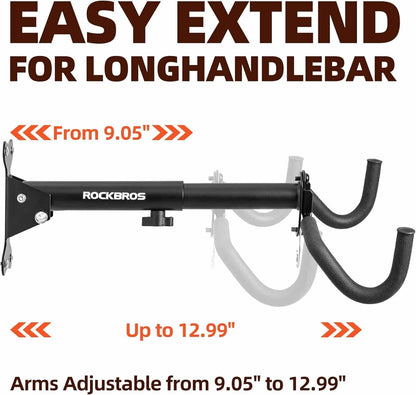 ROCKBROS Fahrrad Wandhalterung Robust Fahrradhalter Verstellbar 15kg