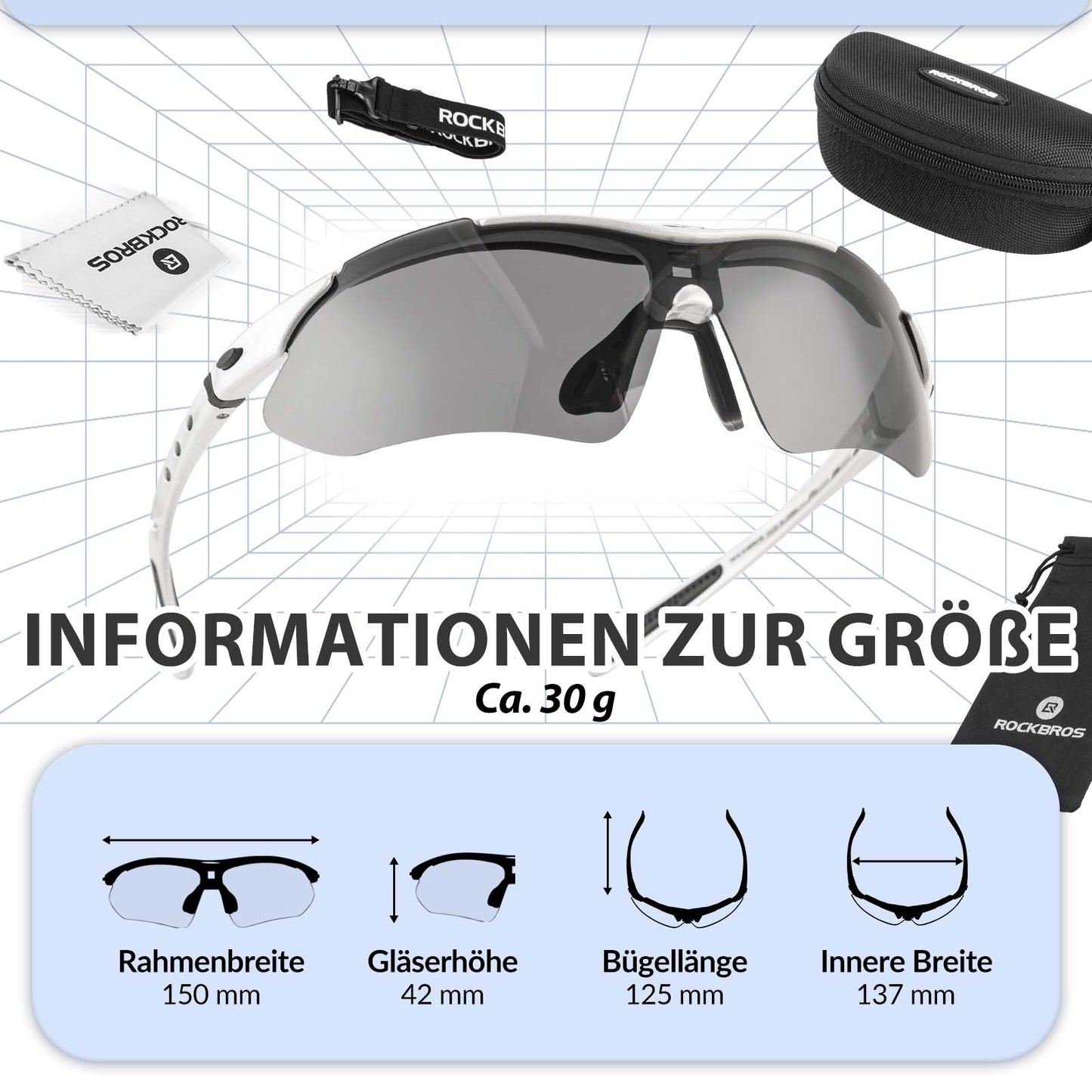 ROCKBROS Fahrradbrille Polarisiert Brille Sonnenbrille UV400 Schutz