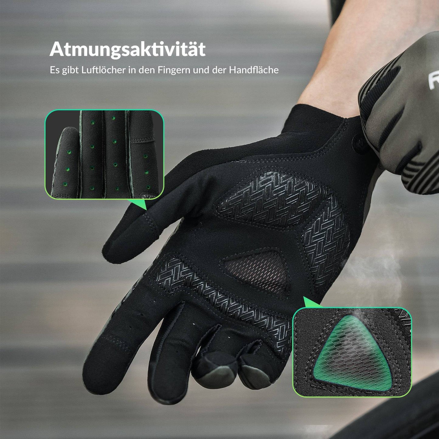 ROCKBROS Fahrradhandschuhe Damen/Herren Touchscreen Anti-Rutsch Dünne