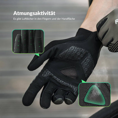 ROCKBROS Fahrradhandschuhe Damen/Herren Touchscreen Anti-Rutsch Dünne