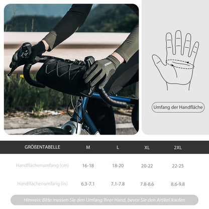ROCKBROS Fahrradhandschuhe Damen/Herren Touchscreen Anti-Rutsch Dünne