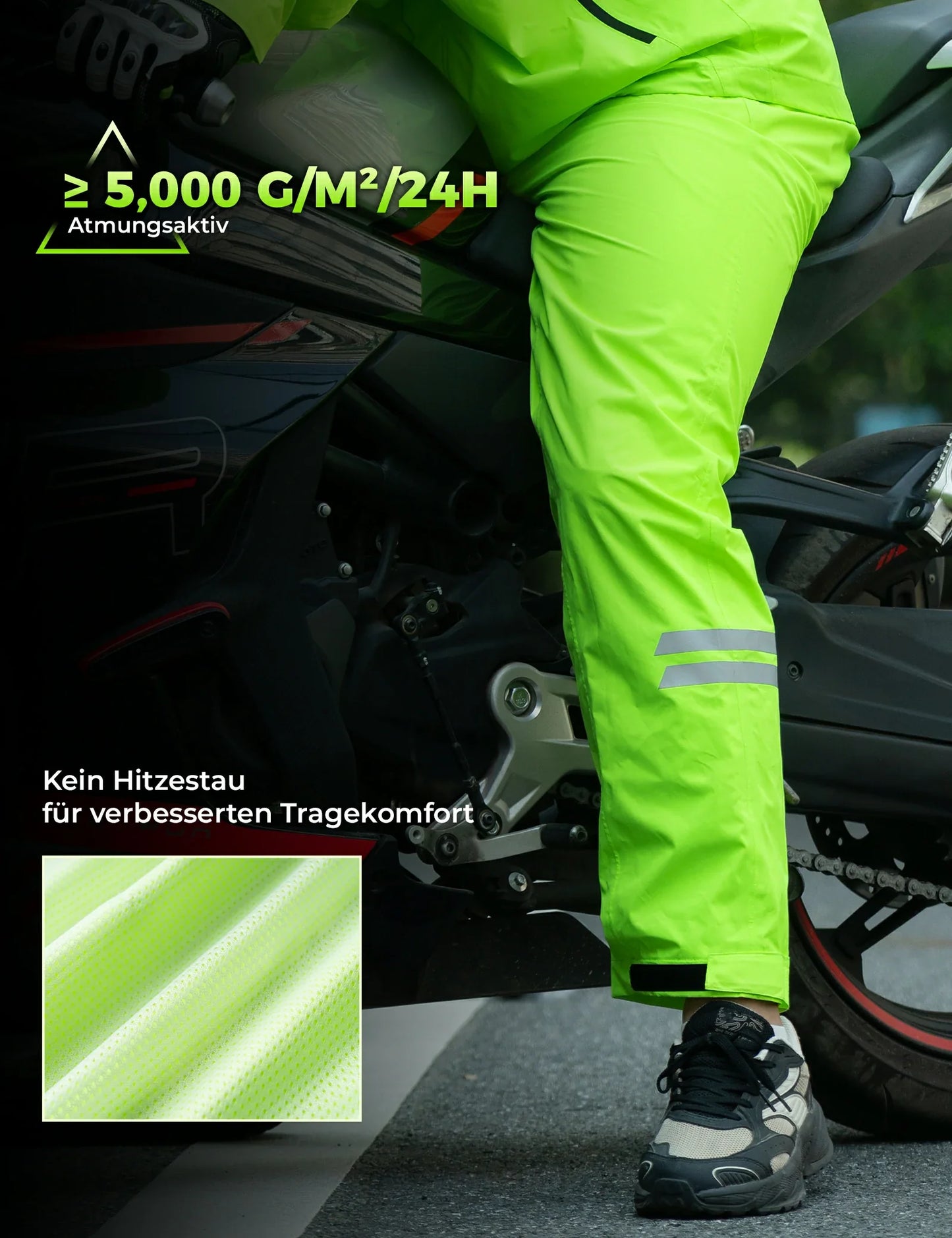 ROCKBROS Fahrradhose Herren Lang Wasserdicht