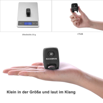 ROCKBROS Fahrradklingel Elektronisch Glocke IPX4 Wasserdicht