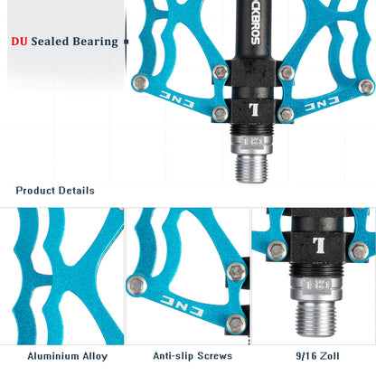 ROCKBROS Fahrradpedale 9/16 Zoll CNC Aluminium mit abgedichteten Lagern