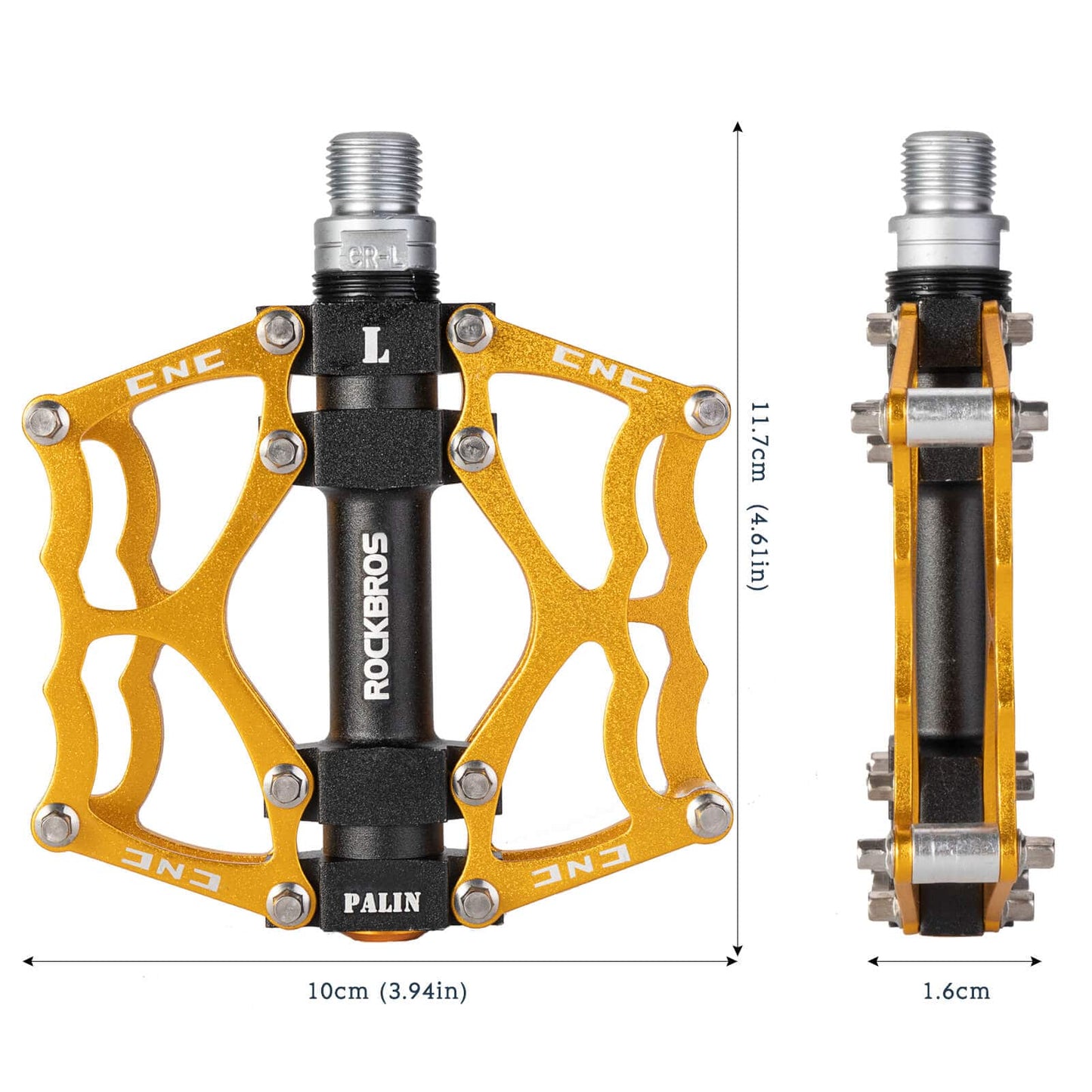 ROCKBROS Fahrradpedale 9/16 Zoll CNC Aluminium mit abgedichteten Lagern