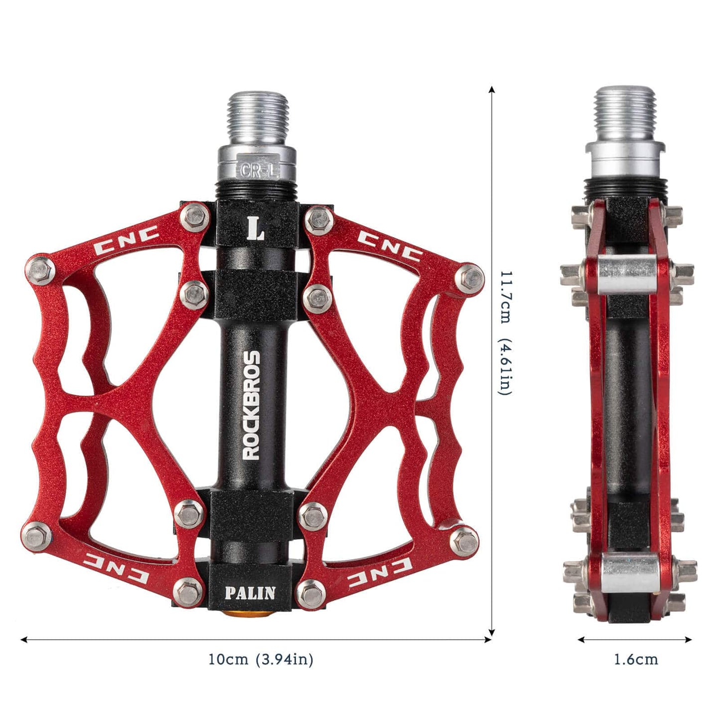 ROCKBROS Fahrradpedale 9/16 Zoll CNC Aluminium mit abgedichteten Lagern