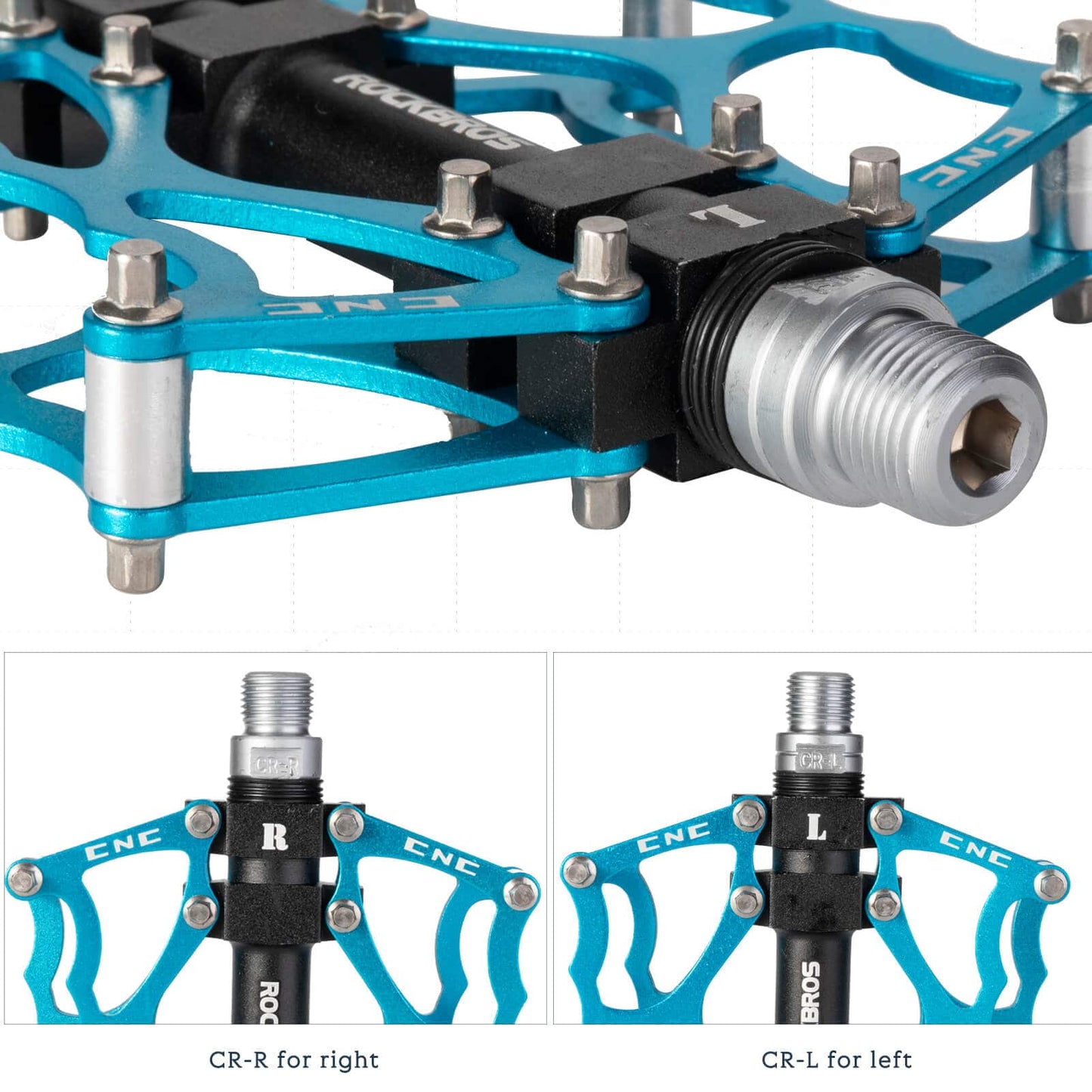 ROCKBROS Fahrradpedale 9/16 Zoll CNC Aluminium mit abgedichteten Lagern