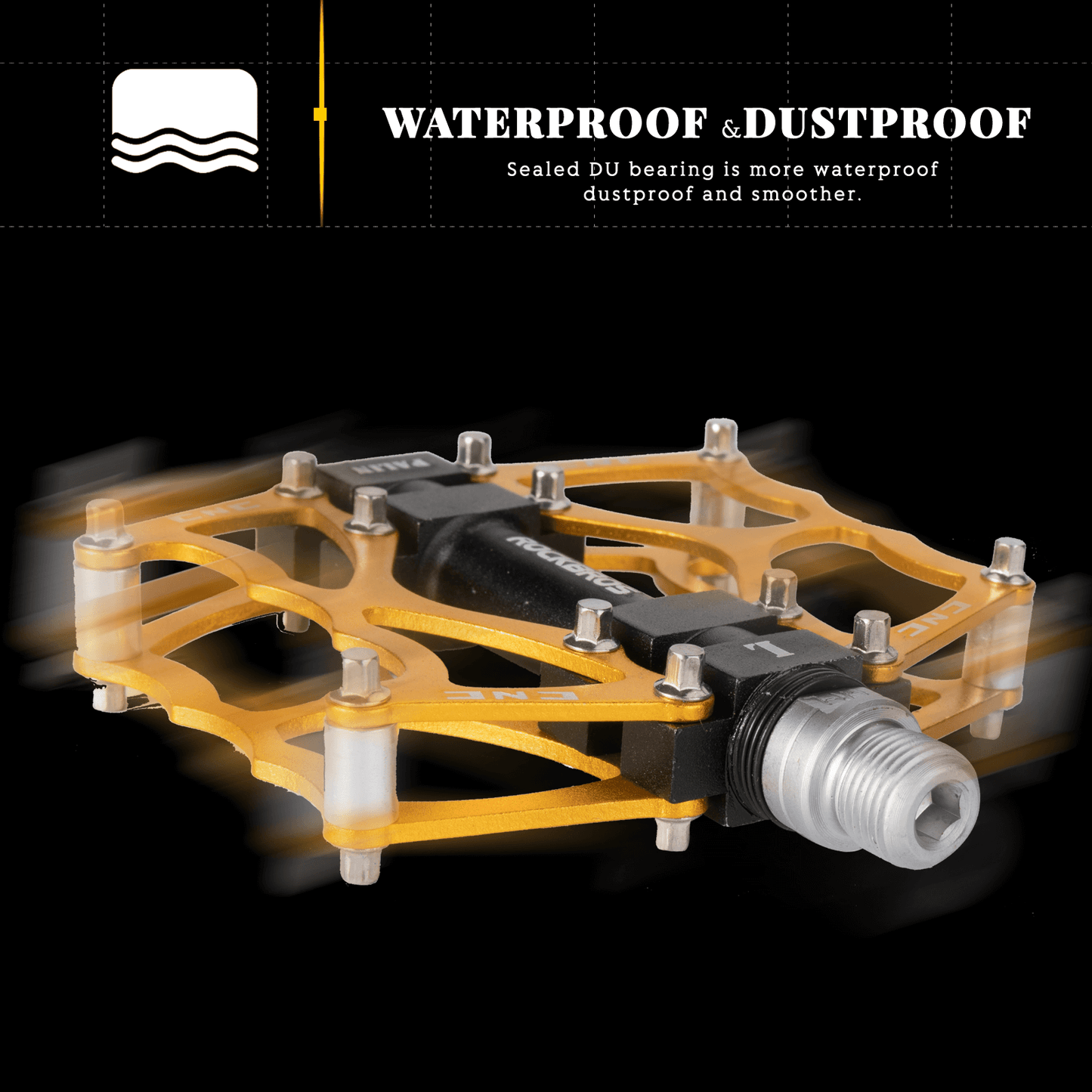 ROCKBROS Fahrradpedale 9/16 Zoll CNC Aluminium mit abgedichteten Lagern