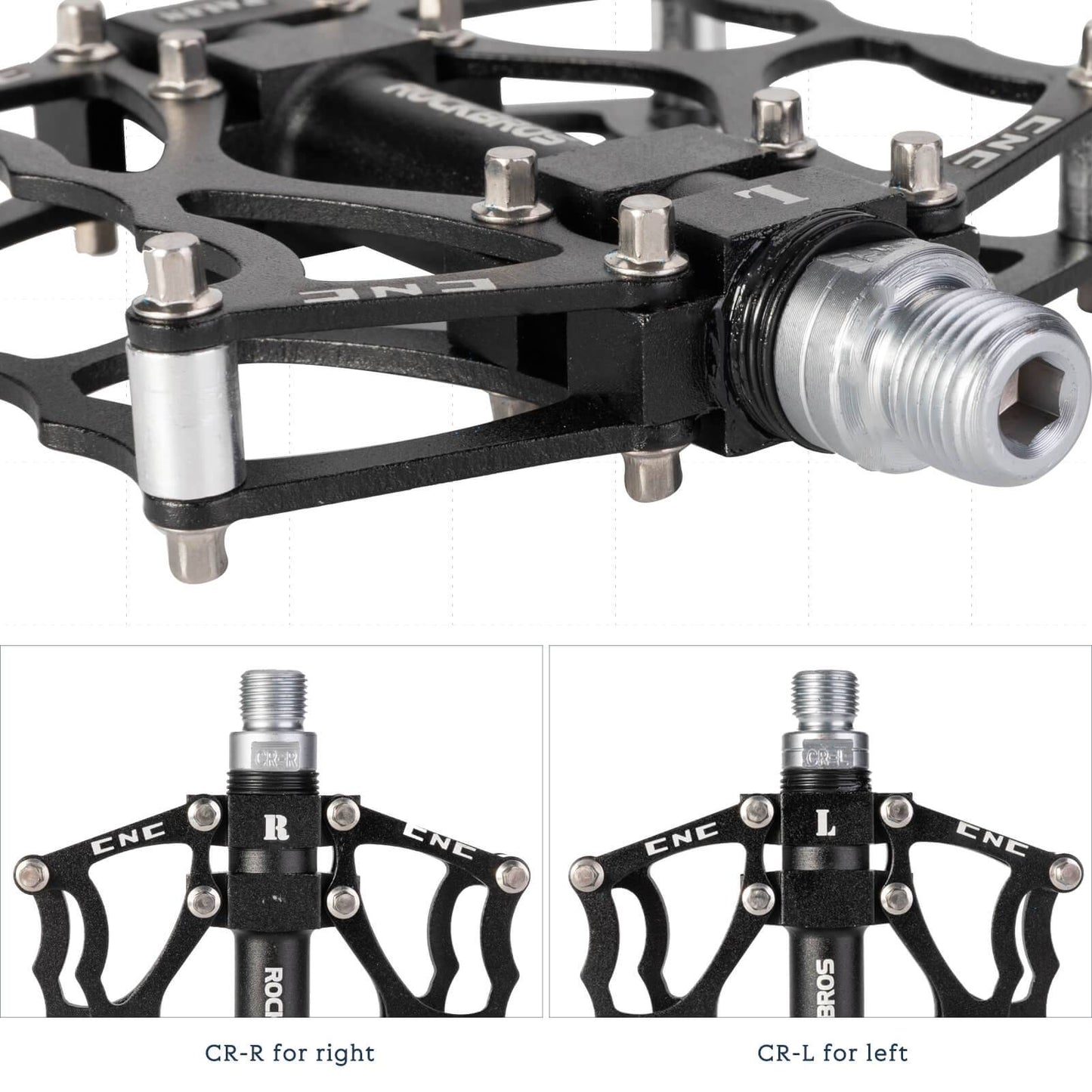 ROCKBROS Fahrradpedale 9/16 Zoll CNC Aluminium mit abgedichteten Lagern