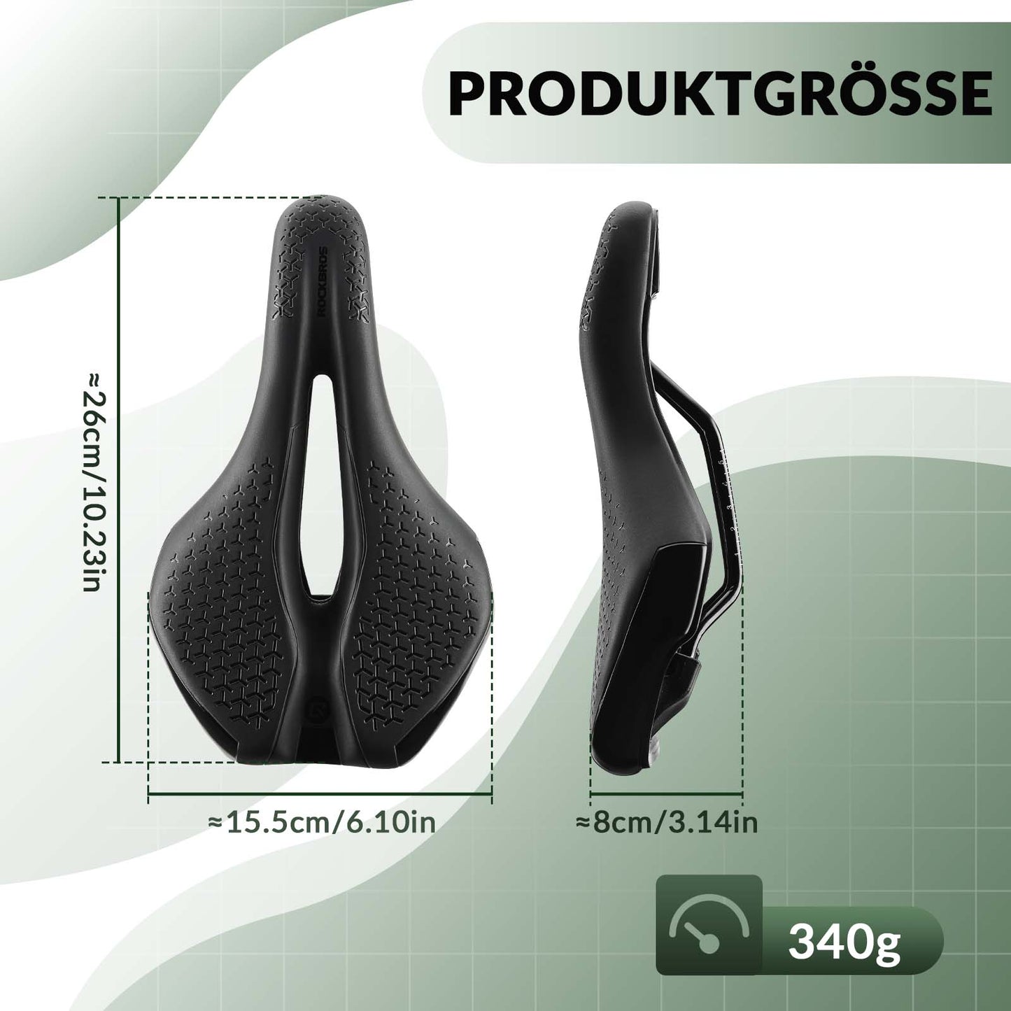ROCKBROS Fahrradsattel Bequem Hohl Ergonomisch Fahrradsitz Anti-Rutsch