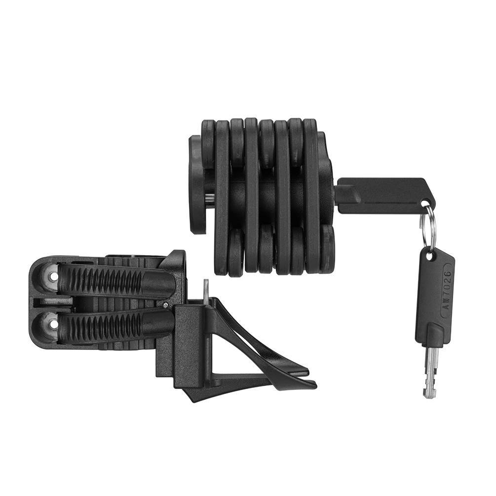 ROCKBROS Fahrradschloss Faltschloss 70 cm Lang Schwarz