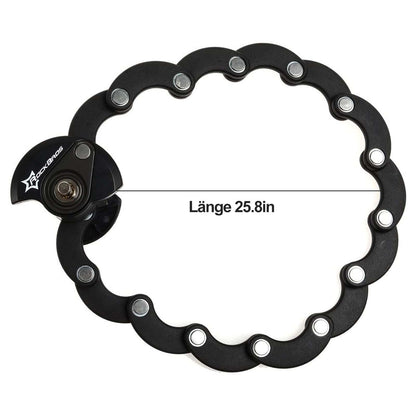 ROCKBROS Fahrradschloss Faltschloss 70 cm Lang Schwarz
