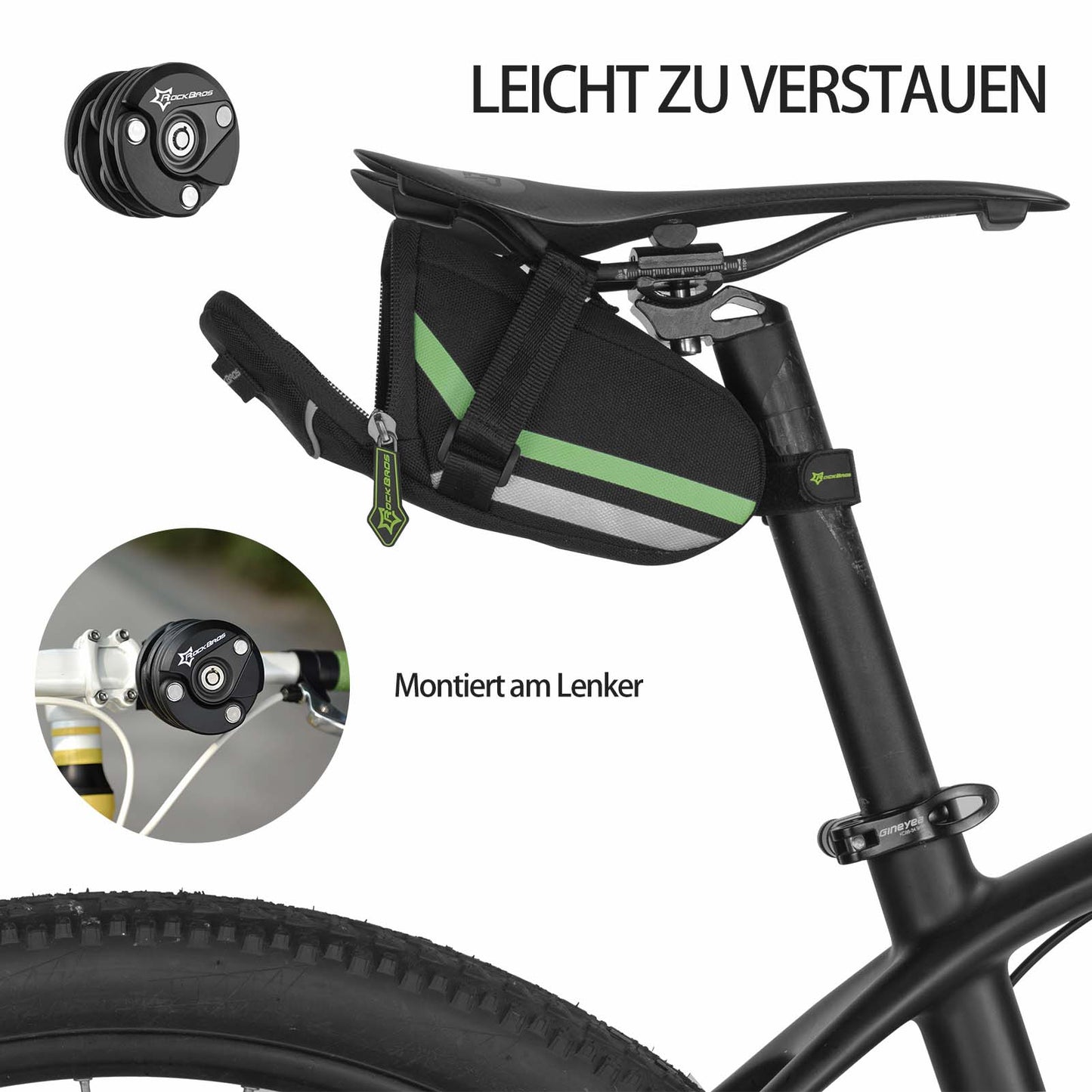 ROCKBROS Fahrradschloss Faltschloss 70 cm Lang Schwarz