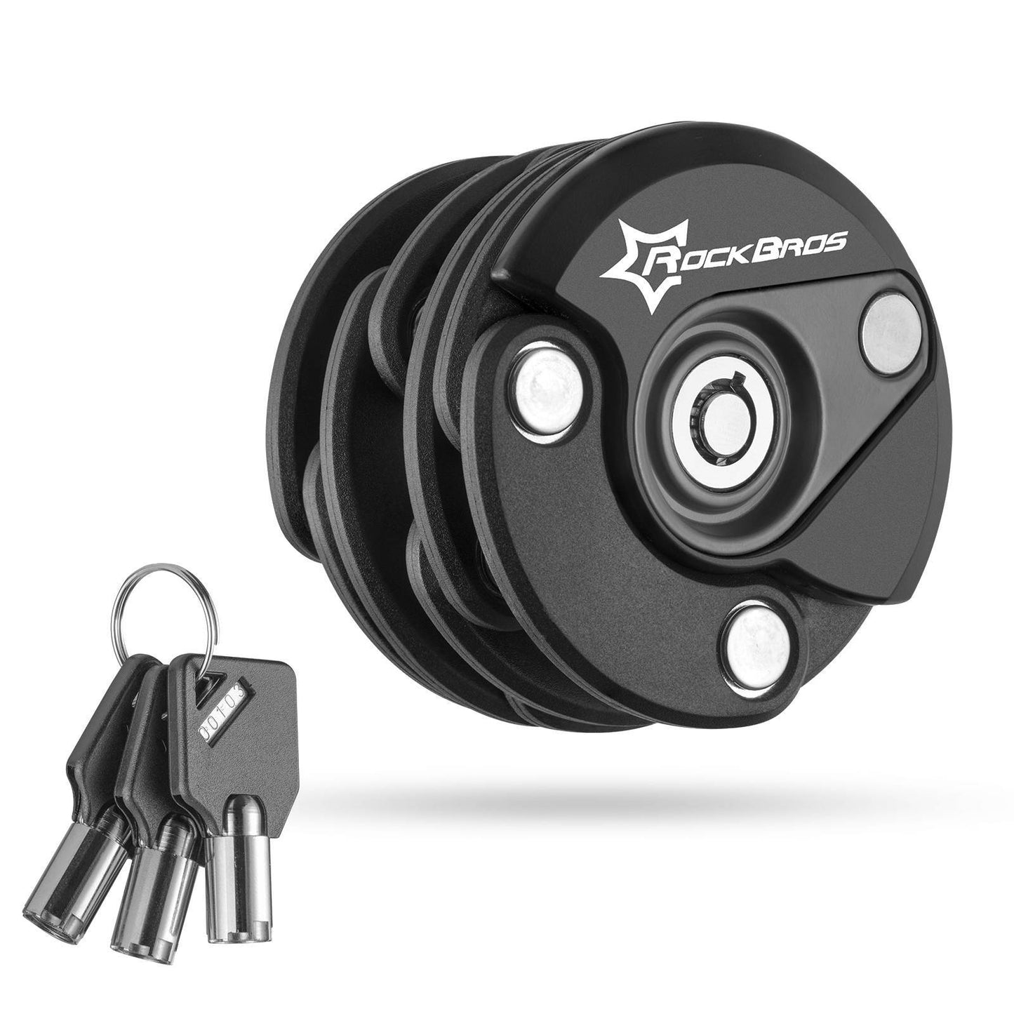 ROCKBROS Fahrradschloss Faltschloss 70 cm Lang Schwarz