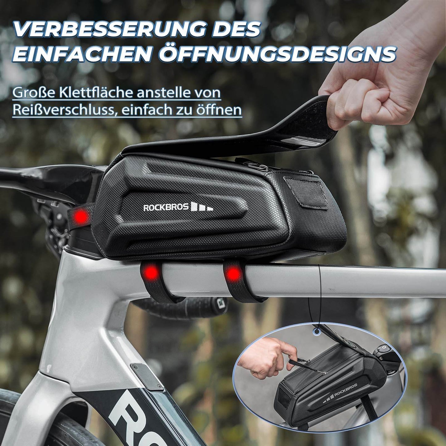 ROCKBROS Fahrradtasche Wasserdicht Handytasche Touchscreen für Smartphone 6,8 Zoll
