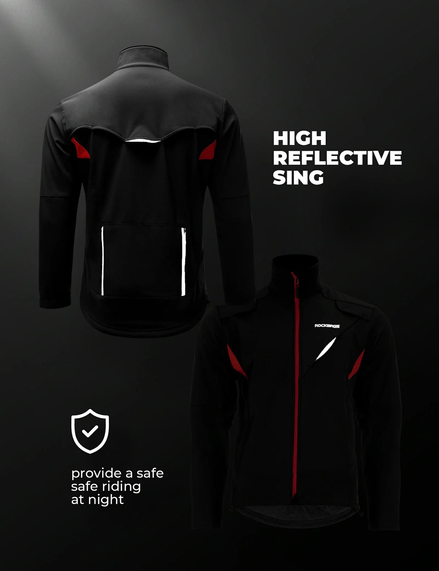 ROCKBROS Winter Jacke / Hose Herren Windschutz Radsportanzug